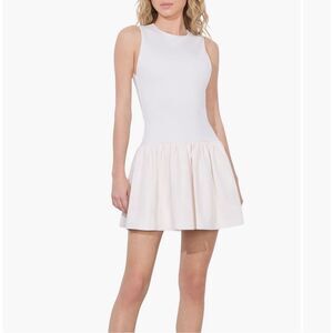 Alice and Olivia Ella Combo Faux Leather Sleeveless Dress size 6 NWT